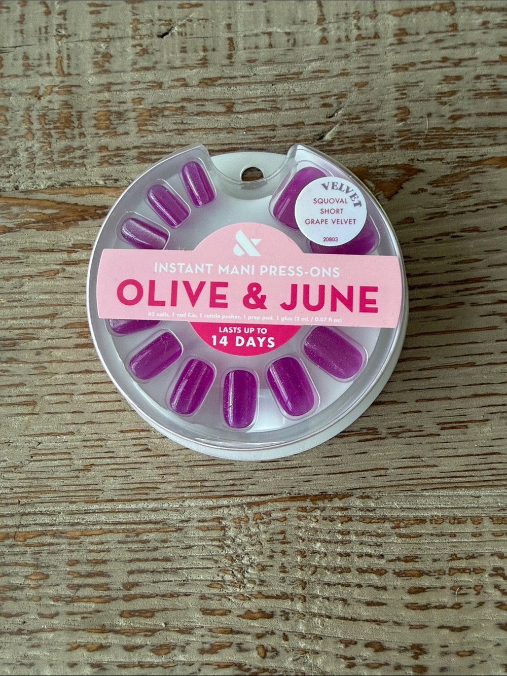 Instant Mani Press-Ons — Grape Velvet Purple